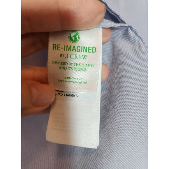 CREWCUTS J.CREW Boys Point Collar Ludlow Shirt Blue Long Sleeve Button Down sz 8 - Picture 3 of 9